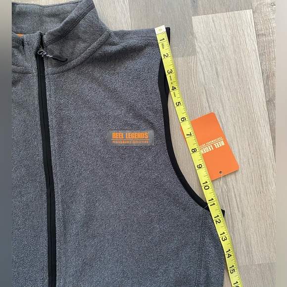 Reel Legends Vest Men's Small Grey Fleece Sleeveless Outdoors Casual Men's NEW - Picture 4 of 12